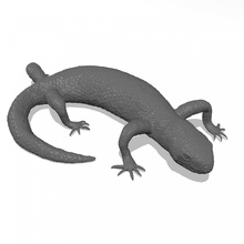 mexicaine en perles de lézard le reptile la bête statue miniature 3d imprimable créature animal sauvage 3d print model - Mito3D