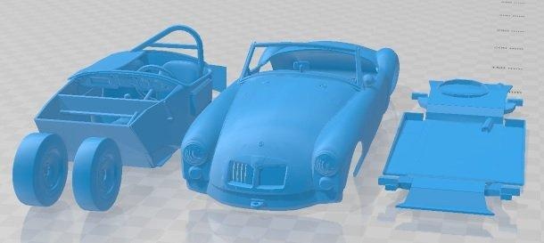 mga raça imprimível carro 3d impressão modelo automotivo fenda escalextrico Tamiya rc miniz passatempo micro 3d print model - Mito3D