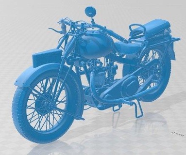mgc 350 1930 imprimível motocicleta 3d impressão modelo in automotivo 3dexport moto passatempo micro escala bicicleta 3d print model - Mito3D