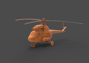 mi-2 mil mi2 hoplite helicóptero helicópteros civil de los pasajeros carga militar ejército la aeronave heli 3d print model - Mito3D
