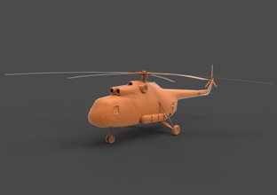 mi 8 3d impression modèle in véhicule 3dexport mi8 hoplite hélicoptère giravion civil passager cargaison militaire armée avion 3d print model - Mito3D
