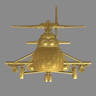 mi 8 hélicoptère vue pièces monnaie badges médailles ordres 3d print model - Mito3D