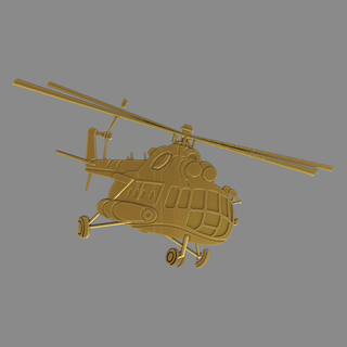 mi 8 helikopter görünüm madeni paralar Rozetler madalyalar emirler askeri 3d print model - Mito3D