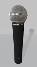 micrófono shure sm58 3d modelo in electrónico 3dexport audio device música musical instrument cantante grabación dinámica estudio vivo web 3d print model - Mito3D