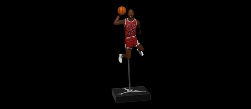 michael jordan tremper 3d impression modèle in homme 3dexport air taureaux chicago panier basketball nba 3d print model - Mito3D