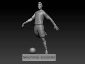 Micheal ballack michealballack Allemagne allemand Football footballeur football joueur Bayern Munich Chelsea 3dprint 3dprinted 3dprinting 3d print model - Mito3D