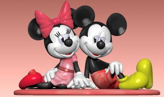 Mickey Minnie fare 3d Yazdır stl oyuncaklar mickeymouse minniemouse Disneyland yazdırılabilir 3dprint hasis heykel minyatür Dale yonga rokfor stlmodel stl3dprint 3dpintable modelstl figürinler 3d print model - Mito3D