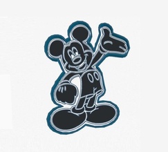 mickey mouse cookie cutter 3d print model in 3dexport disney 3d print model - Mito3D