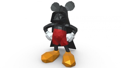 mickey mouse figure 3d print model in animals 3dexport darth vader toys character games rat nature hamster popular syrian pc art sculptures 3d print model - Mito3D
