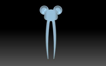 mickey mouse hairpin mickey mickeymouse mickey-mouse hairstyle cnc hairpin comb