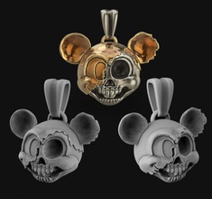 mickey mouse pendant jewelry skulls skull bikers head skeleton anatomy heads mickey mouse mickeymouse spine rat face skeletal cranium suspension pendant skullpendant pendants