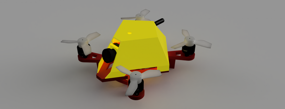 micro fpv bd drone quadricottero flysky frsky corsa freestyle 3d stampato modellazione modello giocattolo pla telaio 3d print model - Mito3D