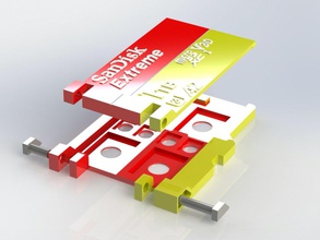 micro sd card holder tarjeta estuche soporte storage toy art paint cubierta cover huawei samsung kingston 3d print model - Mito3D