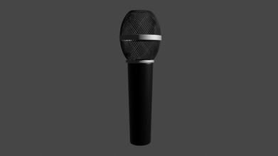 mikrofon 3d model in ses 3dexport müzik elektronik mikrofonlar stl obj yazdırılabilir print blender 3d print model - Mito3D