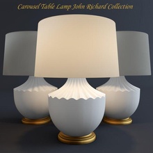 mid century modern table lamp free 3d model in lamps 3dexport ceramic furniture interior light render walnut white 3d print model - Mito3D
