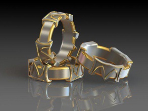 mike model gold ring golden printable printing jewelry 3d print model - Mito3D