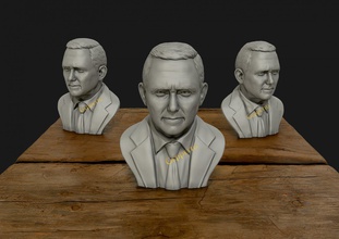 mike pence 3d escultura a arte do busto figurine cabeça humanos mikepence politition retrato esculturas estátua 3d print model - Mito3D