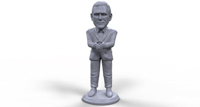 mike pence stylized high quality 3d printable miniature mike-pence trump-pence politician vice-president usa political caricature figurine sculpture board-game tabletop leader american statue 3d print model - Mito3D