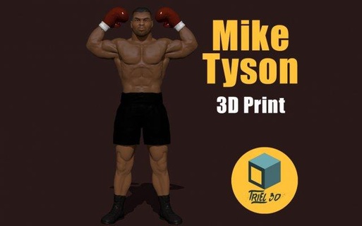 Mike Tyson homme boxe boxeur record tigre figure sport champion célèbre 3d print model - Mito3D