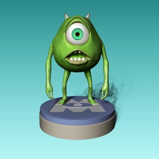 Mike Wazowski monstres inc créatures dessin animé drôle meme films monstre Monsters Inc 3dprinting 3d print model - Mito3D
