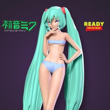 miku fanart 3d yazdır model in kadın 3dexport anime character manga kızı 3d print model - Mito3D