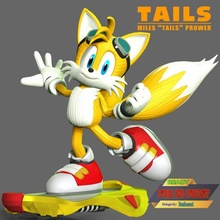 miles tails prower riders miles tails sonic prower hedgehog game character cartoon 3dprint figure cute sculpture statue 3dprinting animal squirrel