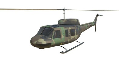 military helicopter bell uh-1 iroquois 3d model in 3dexport chopper war lowpoly combat aircraft copter airforce infantry vehicle 3d print model - Mito3D