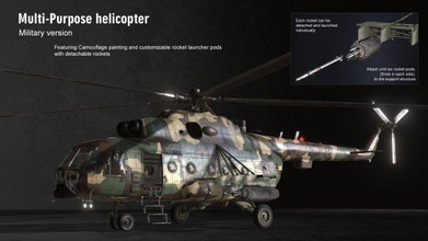 militar helicóptero 3d modelo in 3dexport asalto ejército volador aeronave vehículo rotor combate defensa infantería aerobús campana h145 h145m eurocopter rescate 3d print model - Mito3D