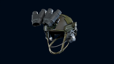 militaire casque nuit vision lunettes protection lowpoly Jeu prêt soldat nvg pbr infanterie armure chapeau temps réel combat moderne texturé 3d print model - Mito3D