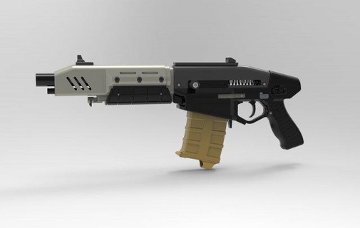 militech rifle triturador militares maquinaria cyberpunk cibernético punk 2077 futuro cosplay réplica cyberpunk2077 3d print model - Mito3D