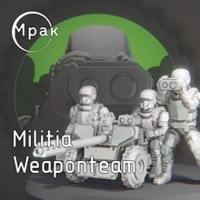 militia weaponteam free 3d print model in board games 3dexport weapons heavy soldier soldiers guard imperial army toy miniature wargame tabletop boardgame boardgames infantry troops autocannon atgm launcher missle 3d print model - Mito3D
