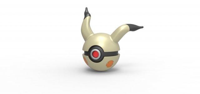 mimikyu orb concept container toy print printable ball 3d print model - Mito3D