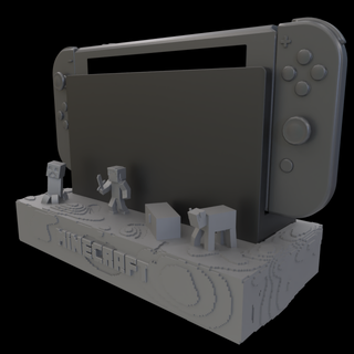 minecraft dock nintendo interruttore 3d stampa modello in 3dexport giocattoli arte giocattolo così cavi schermo giochi mario 3d print model - Mito3D