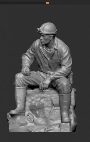 minatore 3d stampa modello in scultura 3dexport uomo metropolitana minatori estrazione statua scolpire figurine arte scolpisce carattere 3D print model - Mito3D