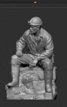 bergmann 3d drucken modell skulptur 3dexport minenarbeiter bergbau statue bildhauerei figuren kunst formt charakter 3d print model - Mito3D