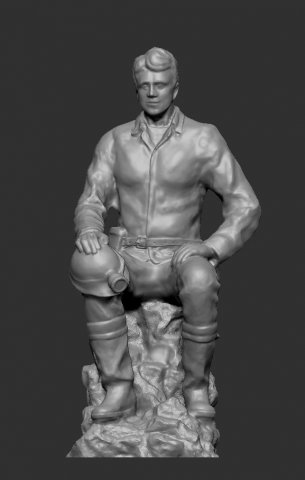 minatore 3d stampa modello in scultura 3dexport salvare uomo metropolitana minatori estrazione statua scolpire figurine arte scolpisce carattere miniature 3D print model - Mito3D
