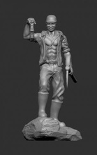 minero arduo hombre subterráneo mineros minería estatua esculpir figuritas Arte esculpe personaje escultura miniatura 3d print model - Mito3D