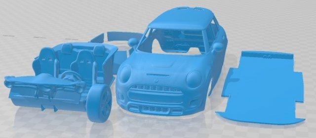 mini 5 doors 2019 printable car 3d print model automotive slot scalextric tamiya rc miniz hobby micro 3d print model - Mito3D