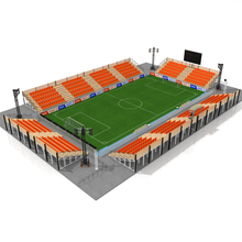 mini pé estádio arena jogos bola campo arremesso objetivo Combine esporte liga copo europeu futsal futebol cadeira 3d print model - Mito3D