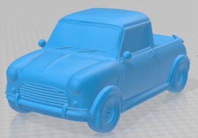 mini pick 1972 printable car automotive diorama modeling hobby solid scale model 3d print model - Mito3D