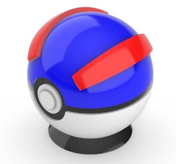 mini superball 3d impresión estante soporte juguetes pokebola pokebolas pokemon recopilación impresion3d impresionar stl 3d print model - Mito3D