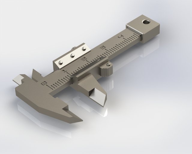 mini Vernier Kaliper el araçlar araç atölye Aksesuarlar oyuncak anahtarlık 3D print model - Mito3D