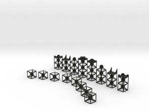 minimo a 751 set di scacchi ajedrez 3d print model - Mito3D