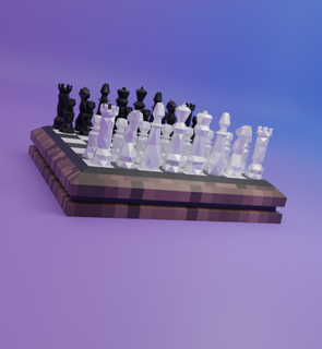 minimalista pobre xadrez peças borda jogos peça imprimível 3d print model - Mito3D