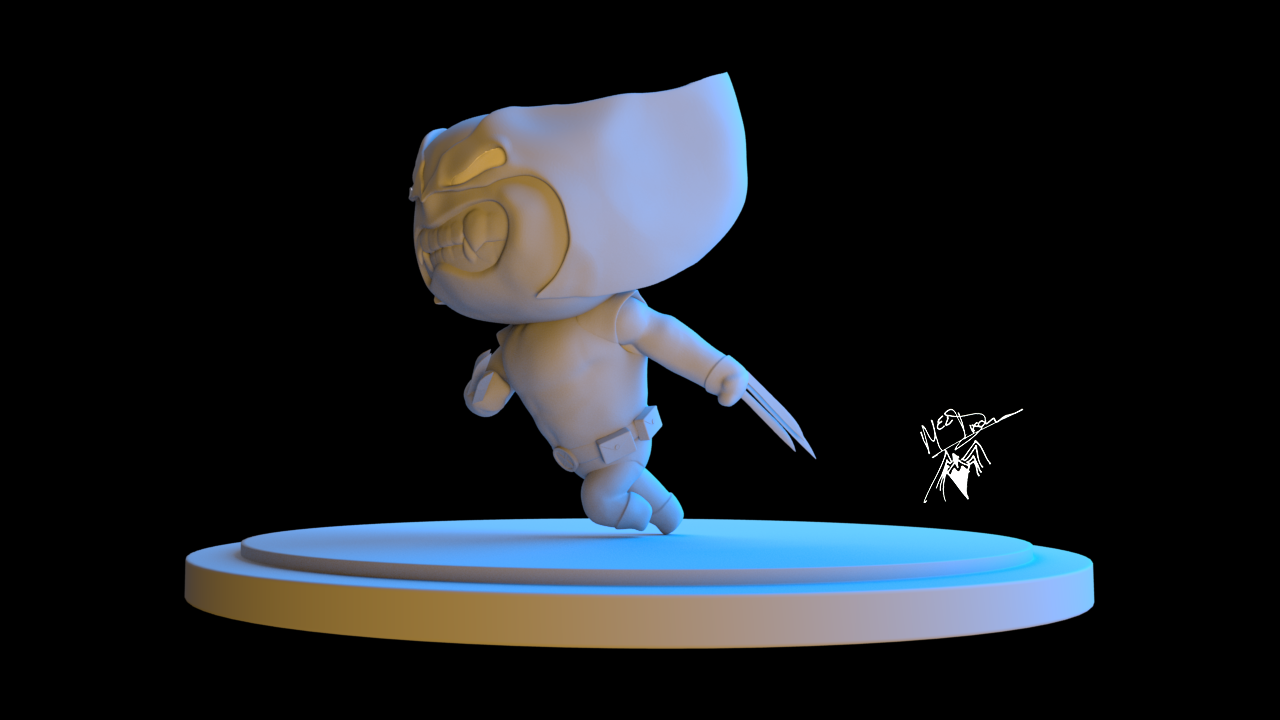 miniwolverine mini in miniatura wolverine x-men modello prop giocattolo la scultura scolpire logan carattere 3D print model - Mito3D