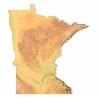 Minnesota stl 3d Stampa modello terreno Uniti d'America nazione America arte carta geografica 3d print model - Mito3D