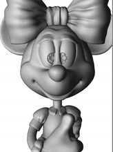 Minnie 420 stl Mickey Souris enfant Walt disney dessins animés Disneyland 3d imprimable statue miniature scrooge mcduck Pluton Donald vallée puce roquefort rescuers chip 3d print model - Mito3D