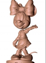 Minnie Souris 3d primtable stl Mickey enfant Walt disney dessins animés Disneyland imprimable statue miniature scrooge mcduck Pluton Donald vallée puce roquefort rescuers chip 3d print model - Mito3D