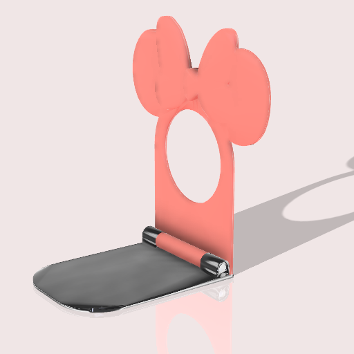 minnie ratón cargador estante soporte 3d impresión modelo in teléfono casos 3dexport celular portatil plegable valentin mickey 3D print model - Mito3D