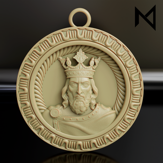 mircea elder pendant pendants king romanian jwellery 3dprint 3d print model - Mito3D